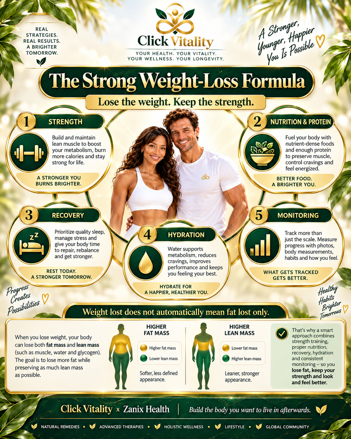The Strong Weight-Loss Formula — strength, nutrition and protein, recovery, hydration and monitoring